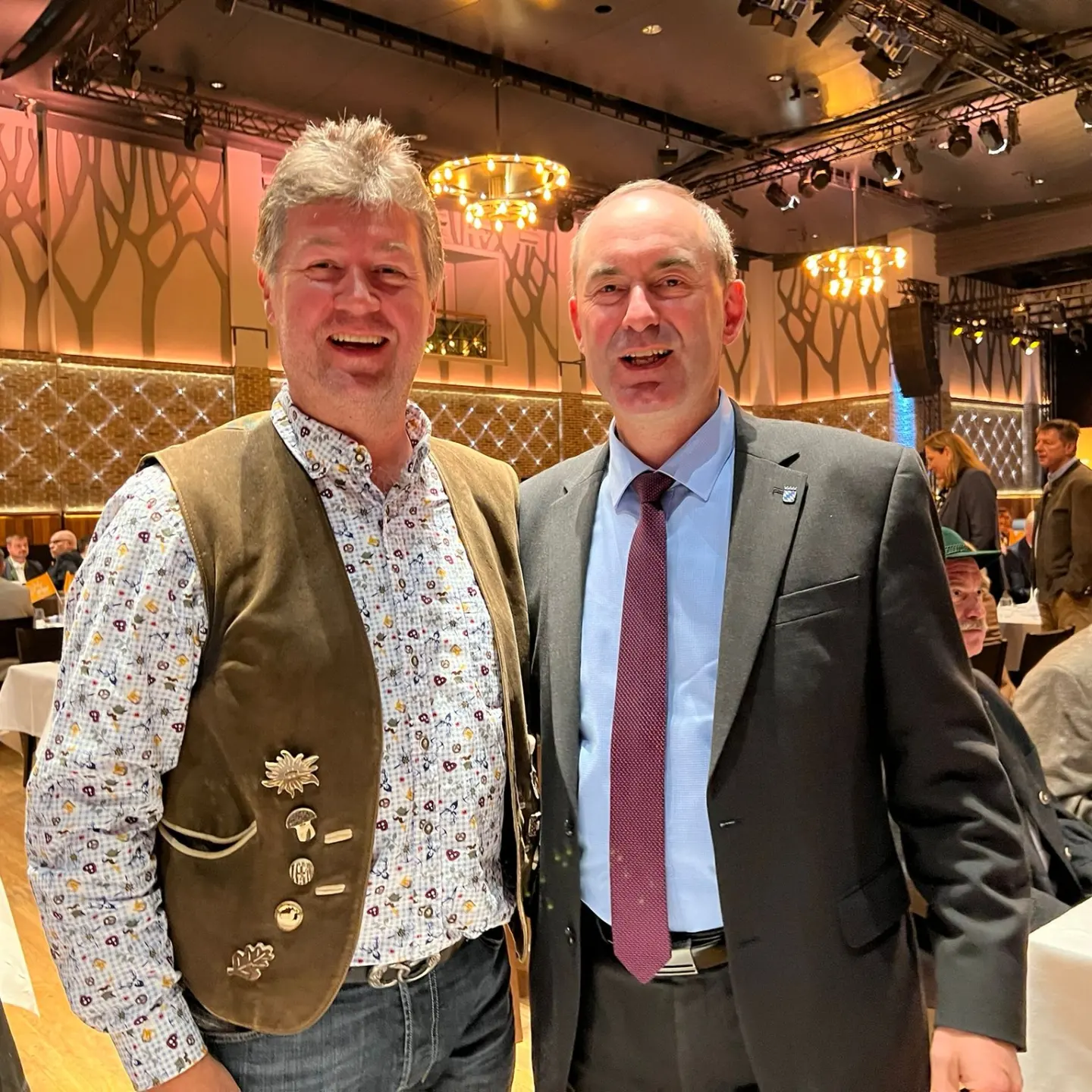 Roland Meier mit Hubert Aiwanger